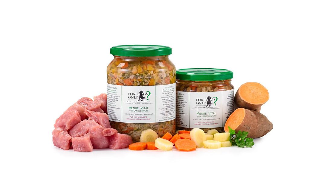 For Dogs Only Premium Hundefutter Menue Vital