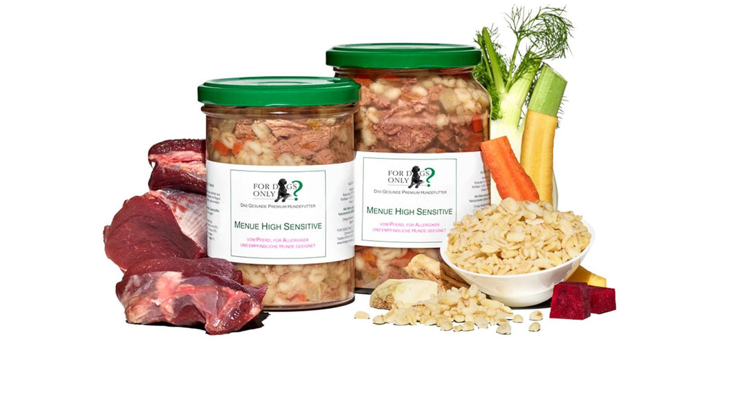For Dogs Only Premium Hundefutter Menü High Sensitive – Für Allergiker und empfindliche Hunde