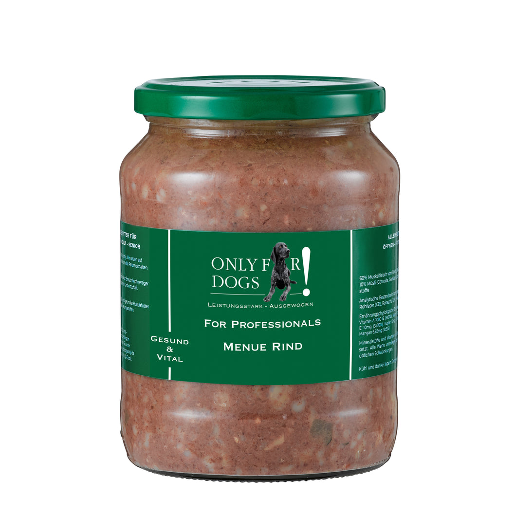 Only for Dogs Menü Rind - Für maximale Leistung und höchste Verträglichkeit