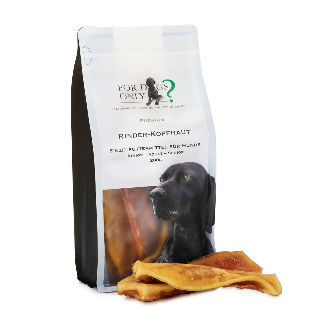 For Dogs Only Rinder-Kopfhaut – 100 % Natur pur