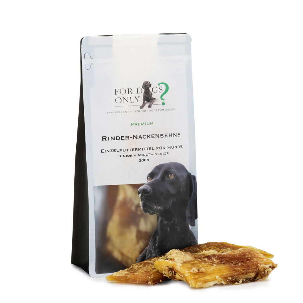 For Dogs Only Rinder-Nackensehnen – Natürlicher Kausnack für starke Hunde