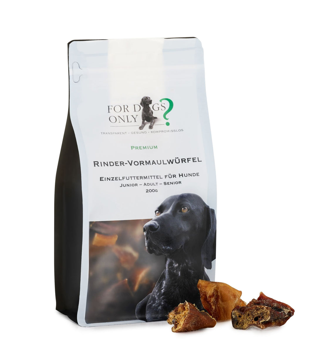 For Dogs Only Rinder-Vormaulwürfel – Natürlicher Protein-Snack für Hunde