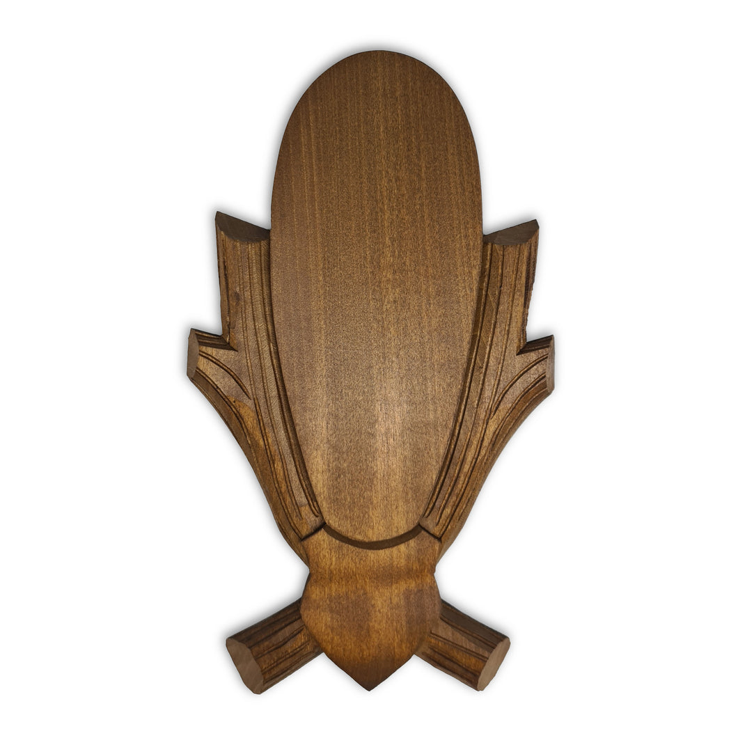 Trophy board hand-carved roebuck Wildspitz