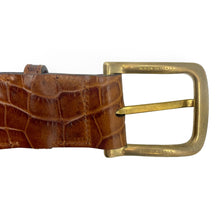 Load image into Gallery viewer, Leather belt two-ply croco
